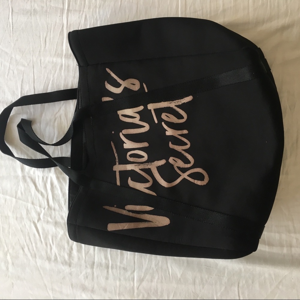 Victoria’s Secret large black canva weekender tote